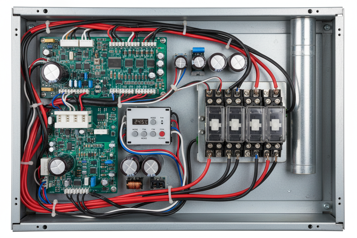 genererar imagen de un aire acondicionado en la parte electrica 